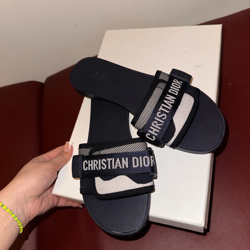 Dior Black Slides
